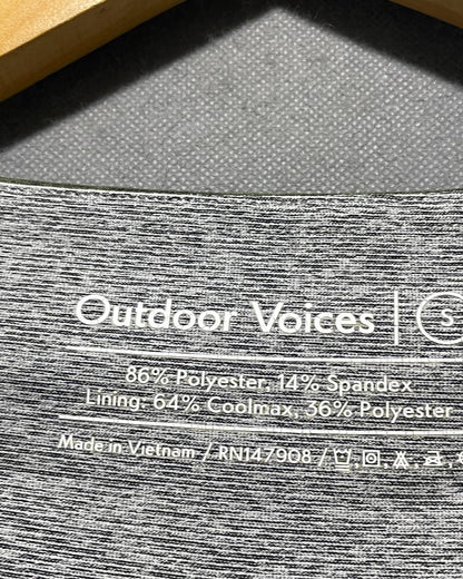 Outdoor Voices Gray Sport Gym Tights For Girls Small | ThriftHub.pk