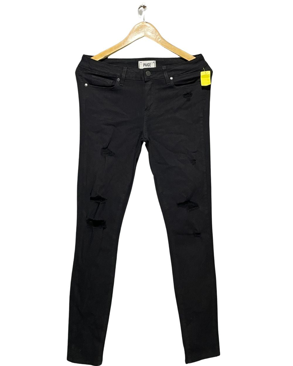 Paige Black Jeans For Women Small | ThriftHub.pk