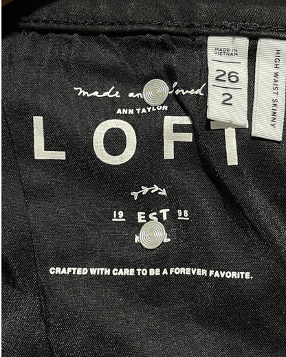 Loft Black Jeans For Women X Small | ThriftHub.pk