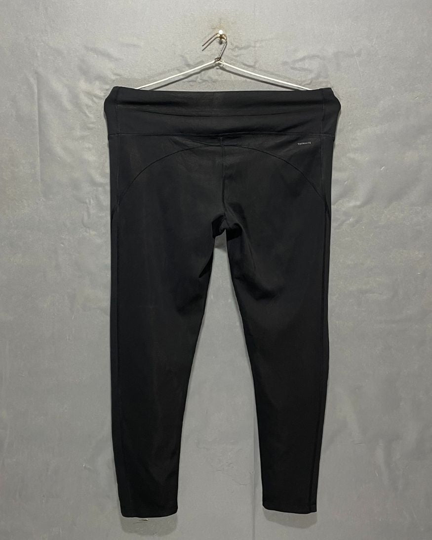 Adidas Black Sport Gym Tights For Girls 2X Large | ThriftHub.pk