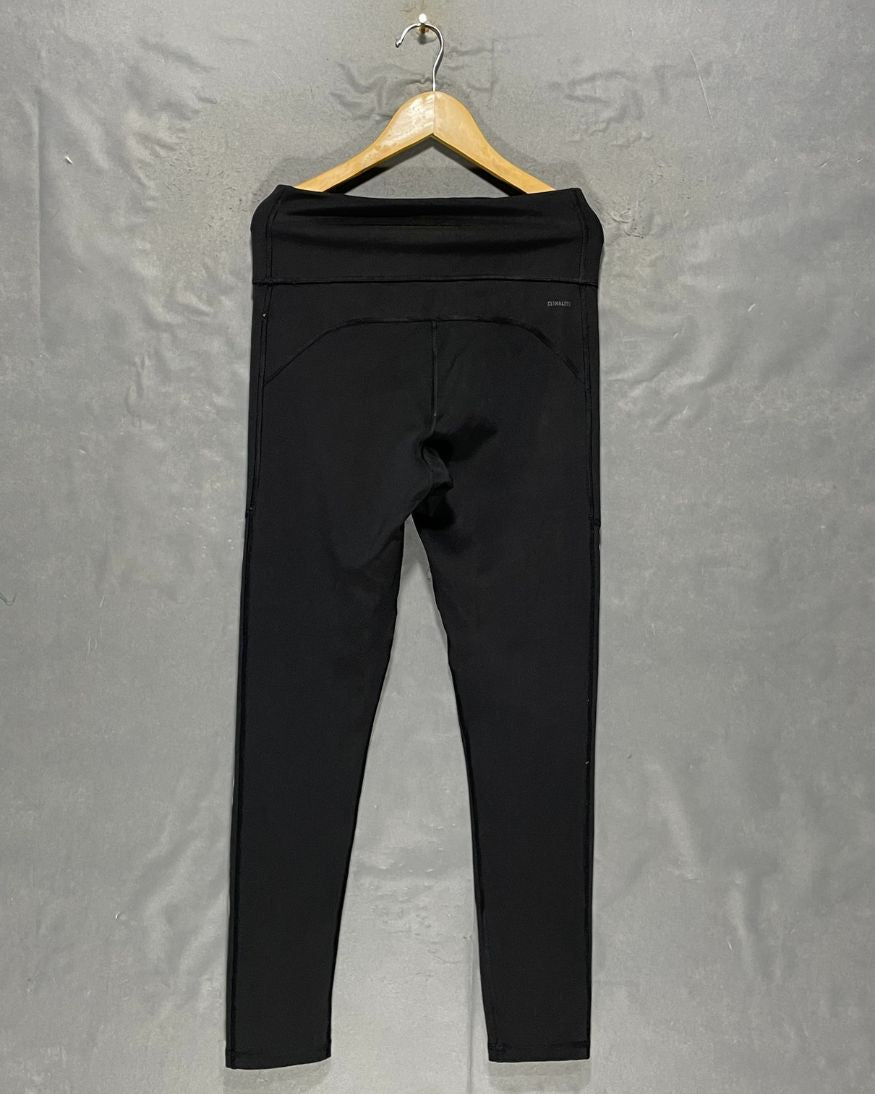 Adidas Black Sport Gym Tights For Girls Medium | ThriftHub.pk