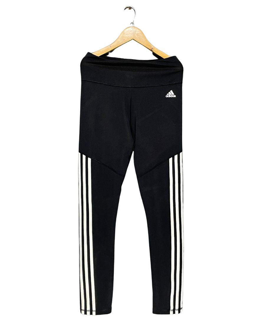 Adidas Black Sport Gym Tights For Girls Medium | ThriftHub.pk