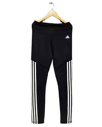 Adidas Black Sport Gym Tights For Girls Medium | ThriftHub.pk