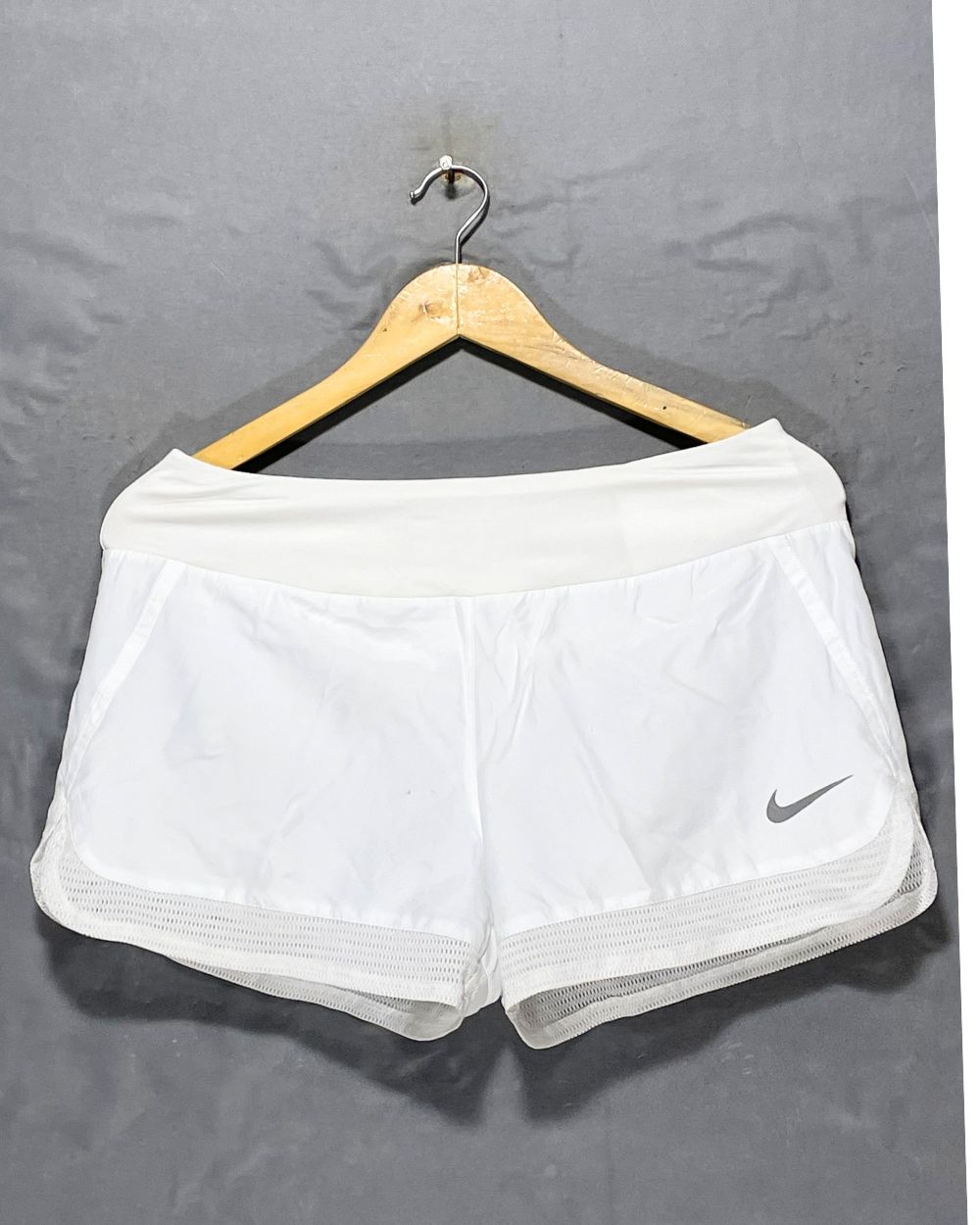 Nike White Sport Short For Women Large | ThriftHub.pk