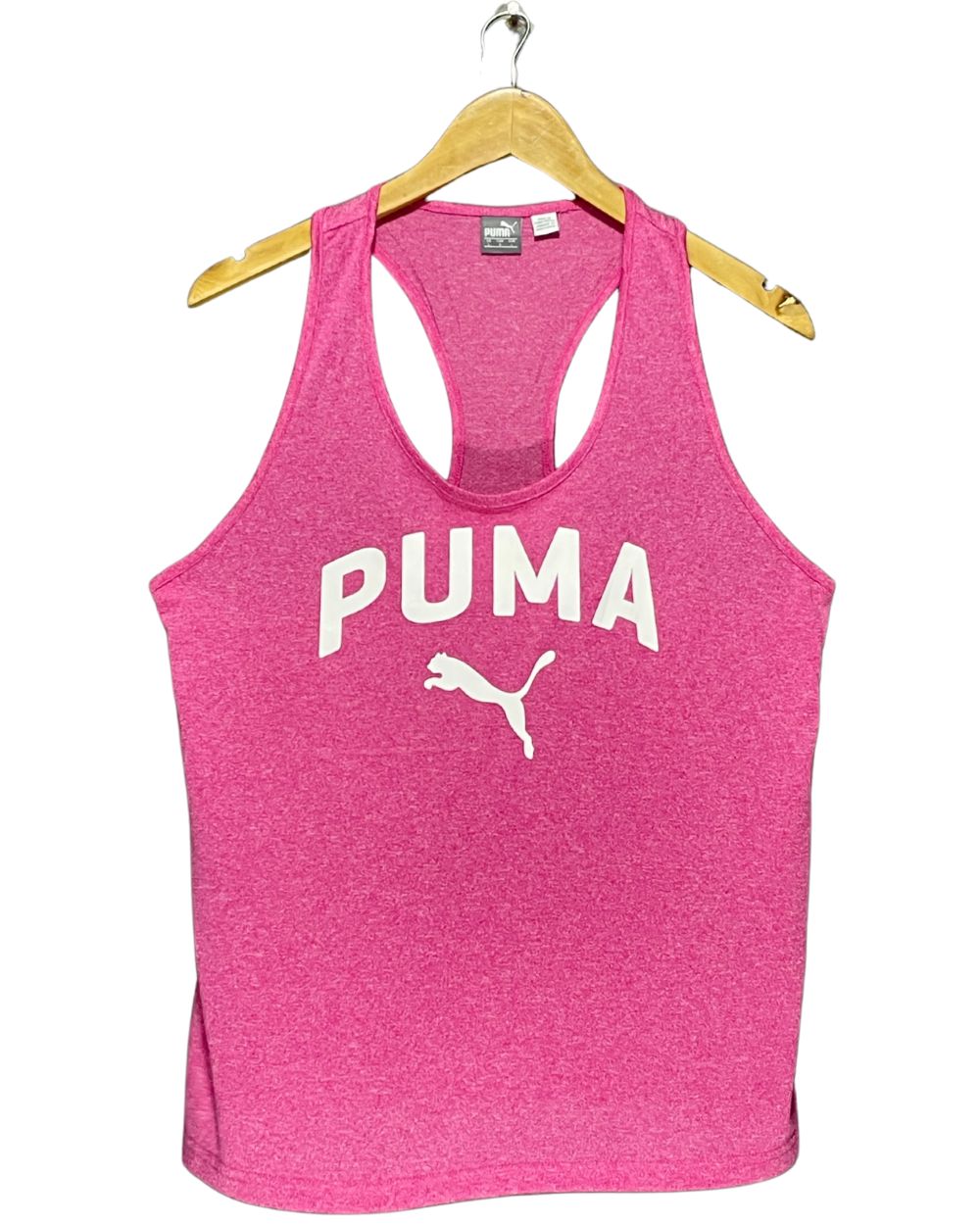 Puma Pink Vest Sport T Shirt For Women Large | ThriftHub.pk