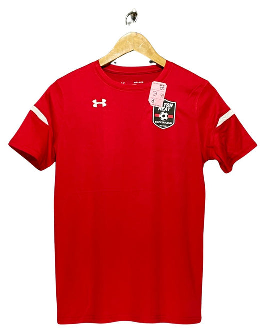 Under Armour Red Sport T Shirt For Women XL | ThriftHub.pk