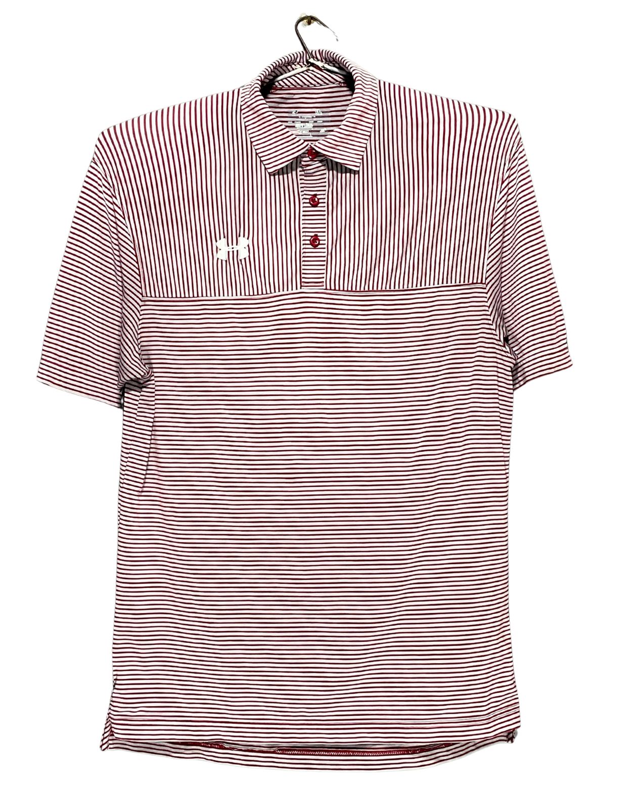 Under Armour Maroon Sport Polo T Shirt For Men M | ThriftHub.pk