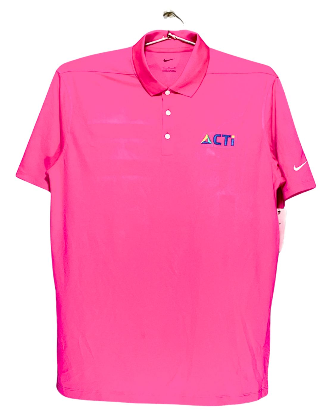 Nike Pink Sport Polo T Shirt For Men L | ThriftHub.pk