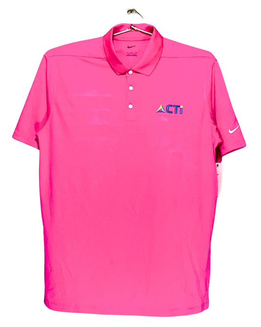 Nike Pink Sport Polo T Shirt For Men L | ThriftHub.pk