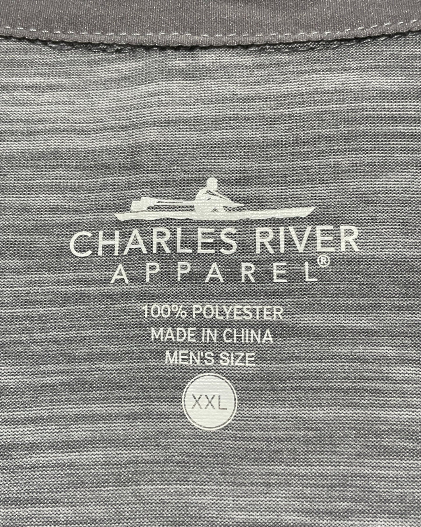Charles River Gray Sport Polo T Shirt For Men XXL | ThriftHub.pk
