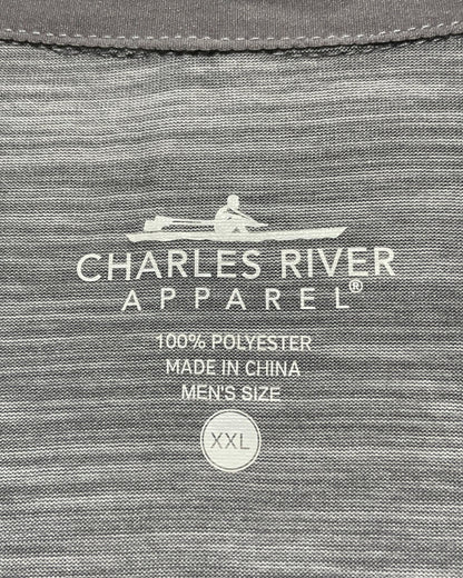 Charles River Gray Sport Polo T Shirt For Men XXL | ThriftHub.pk