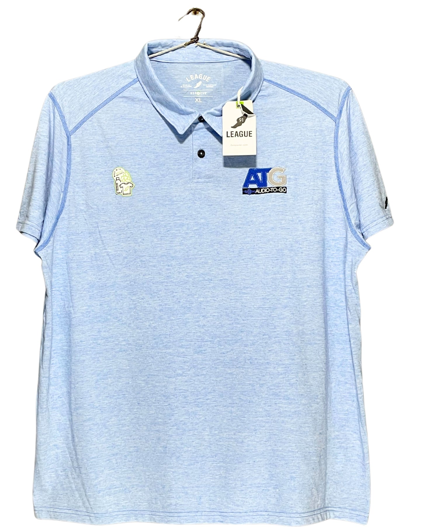 League Blue Sport Polo T Shirt For Men XL | ThriftHub.pk