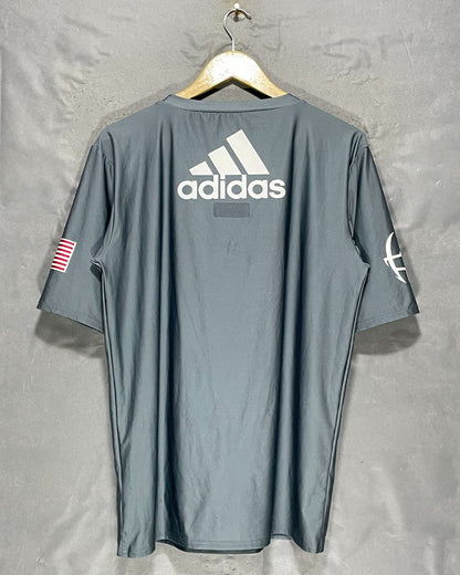 Adidas Gray Sport T Shirt  For Men Medium