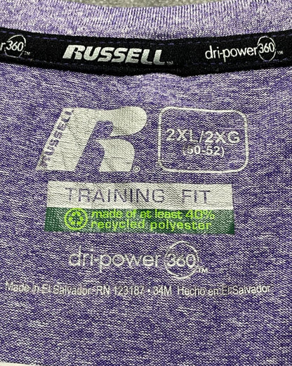 Russell Purple Sport T Shirt  For Men XX Large