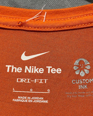 Nike Orange Sport T Shirt  For Men Large