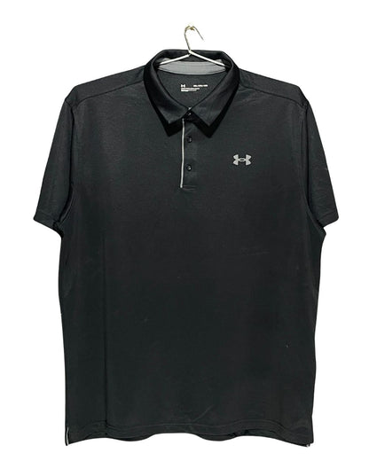 Under Armour Black Sport Polo T Shirt  For Men XX Large