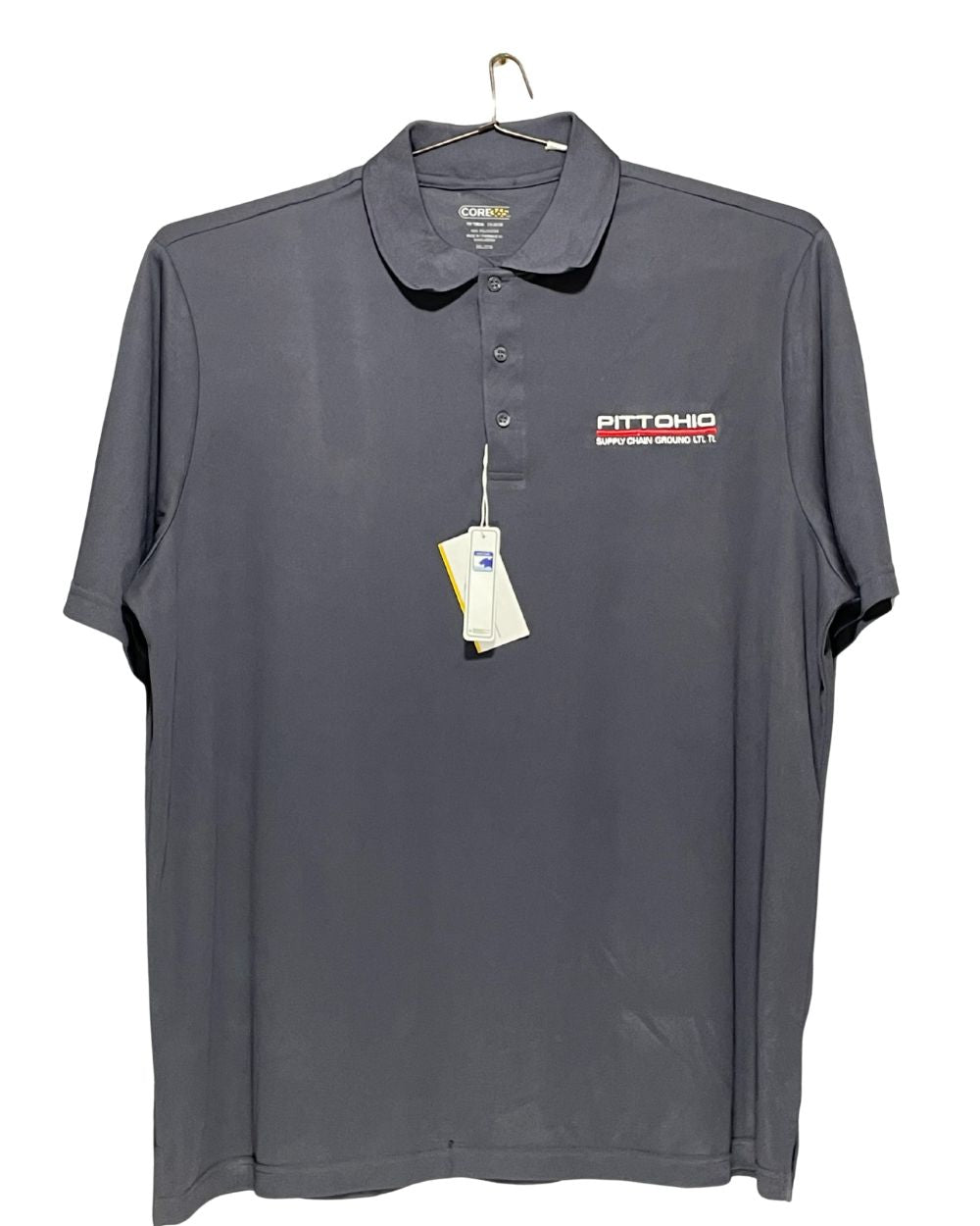 Core 365 Gray Sport Polo T Shirt  For Men XL