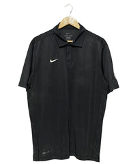 Nike Black Sport Polo T Shirt  For Men Large