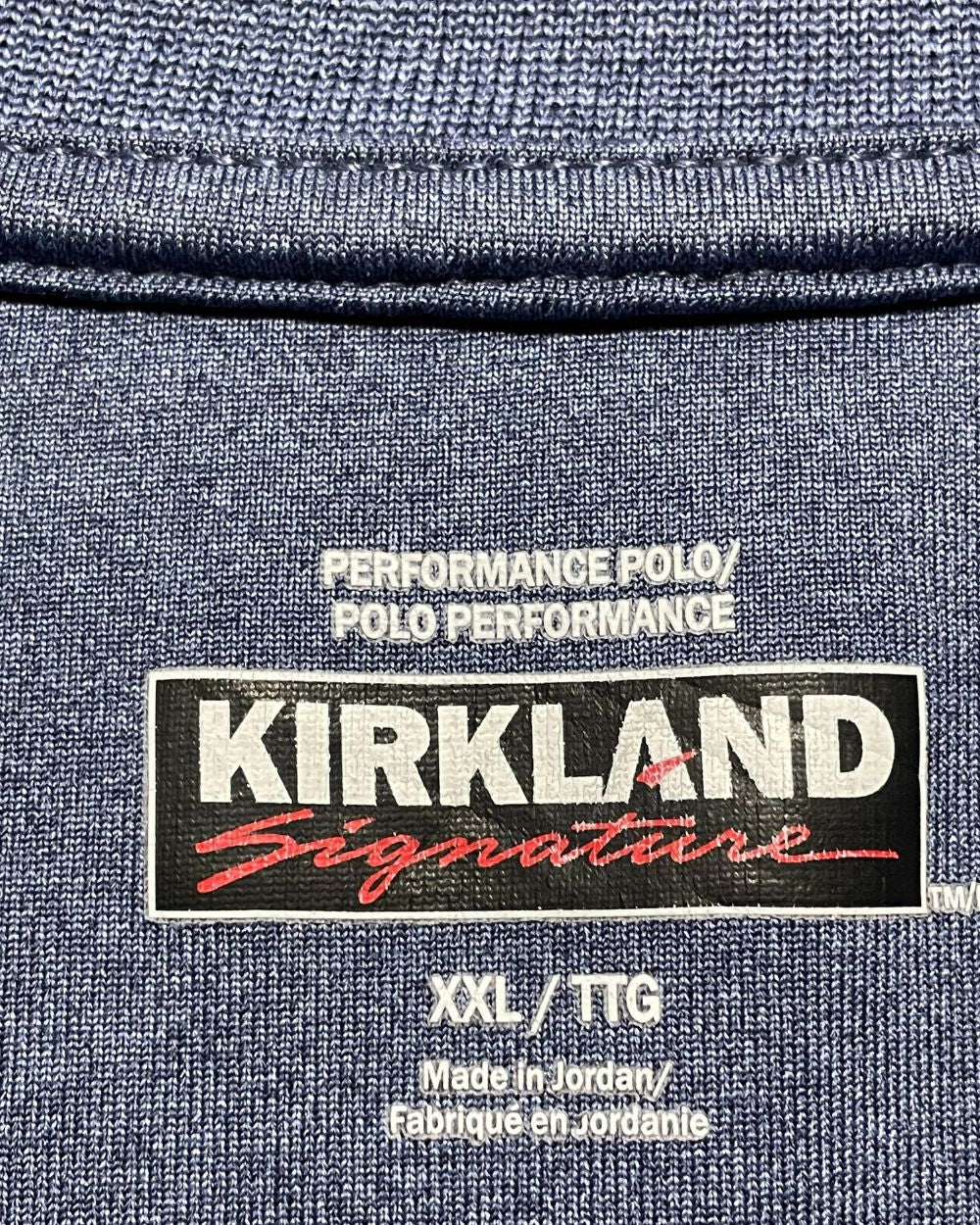 Kirkland Gray Sport Polo T Shirt  For Men XX Large