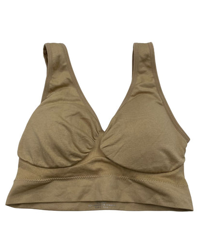 Thrift Hub Cream Sport Bra For Women Medium