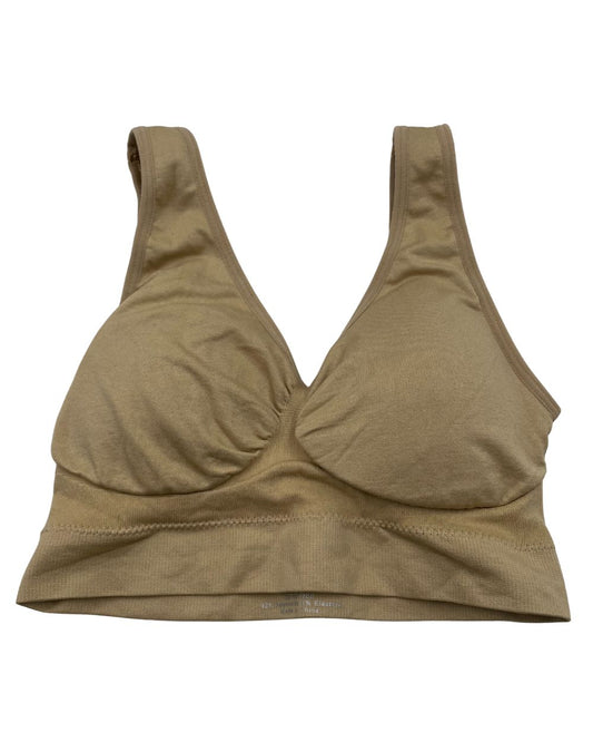 Thrift Hub Cream Sport Bra For Women Medium