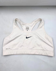 Nike Pro White Sport Bra For Women Large