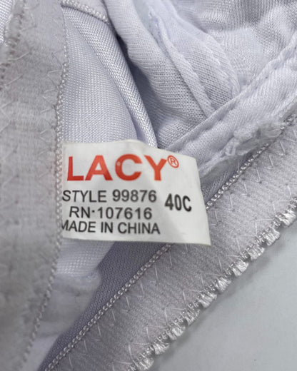 Lacy White Sport Bra For Women X Large