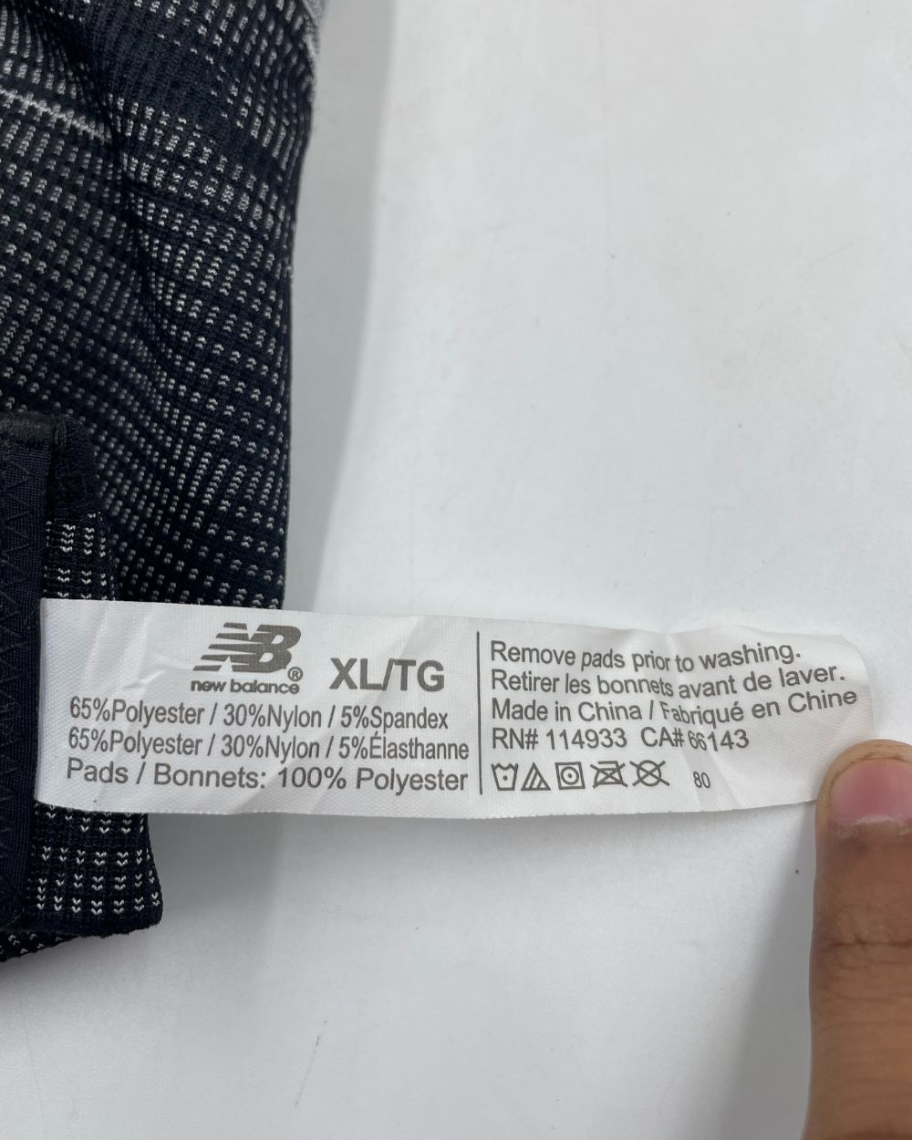 New Balance Gray  Sport Bra For Women X Large