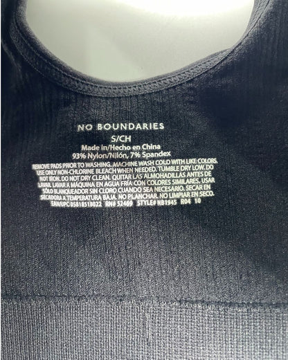 No Boundaries Black Sport Bra For Women Small