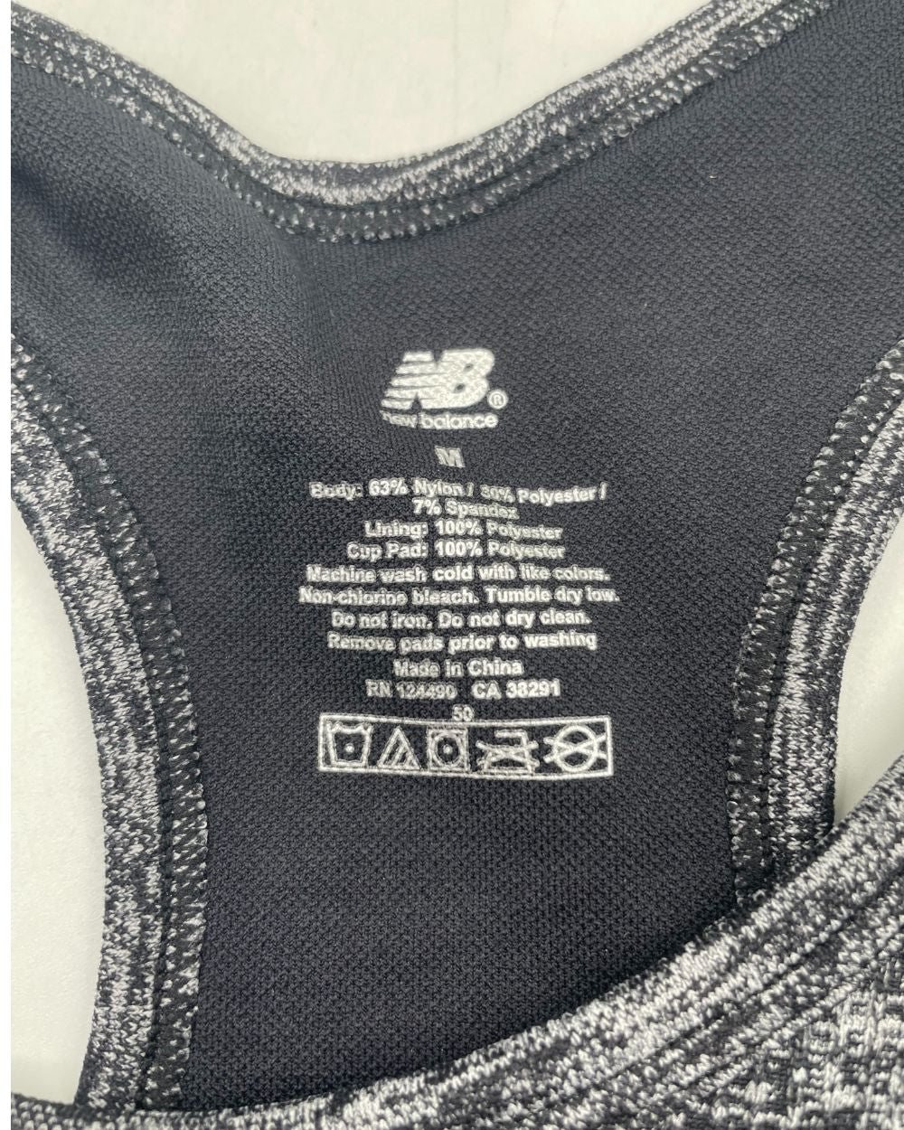 New Balance Gray Sport Bra For Women Medium