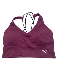 Puma Maroon Sport Bra For Women Large