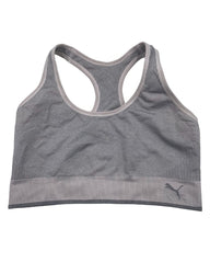 Puma Gray Sport Bra For Women Large
