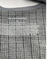No Boundaries Gray  Sport Bra For Women X Large