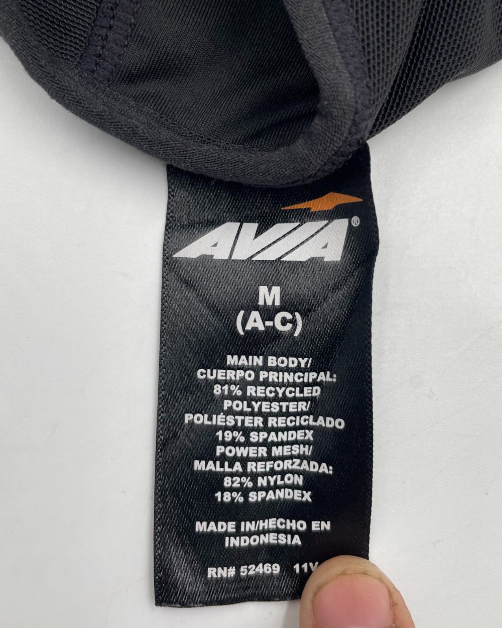 Avta Black Sport Bra For Women Medium