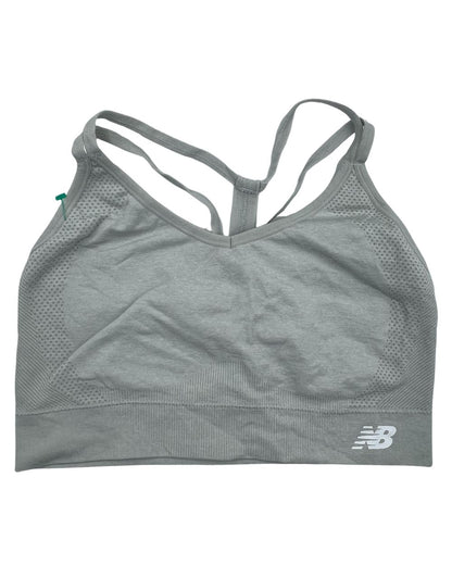 New Balance Gray Sport Bra For Women Large