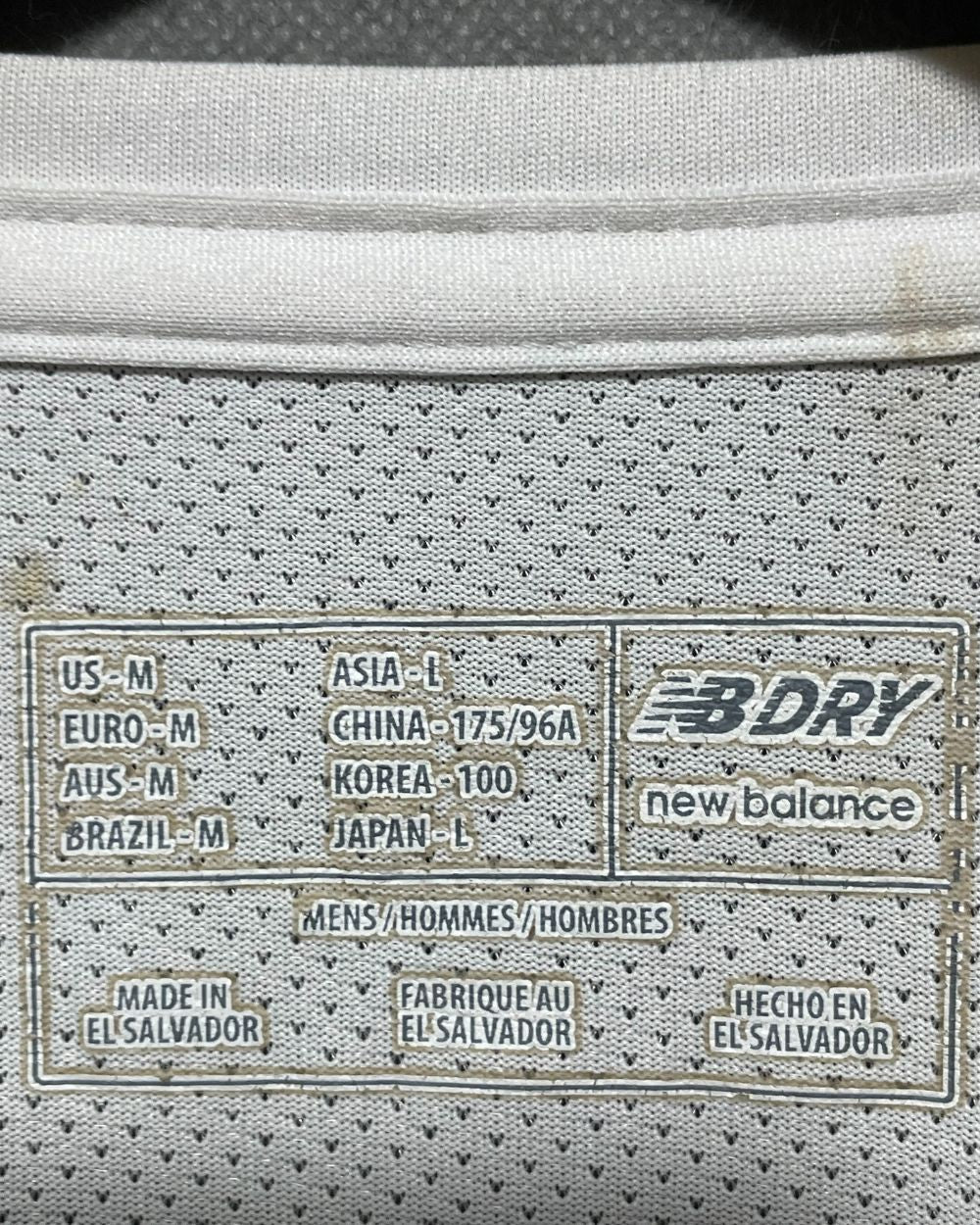 New Balance White Sport T Shirt  For Men Large