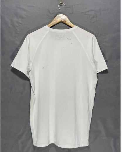 New Balance White Sport T Shirt  For Men Large