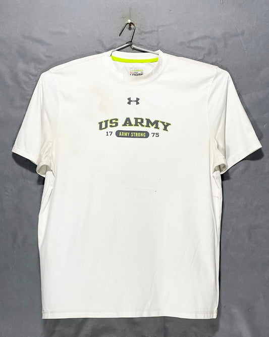Under Armour White Sports T Shirt For Men M