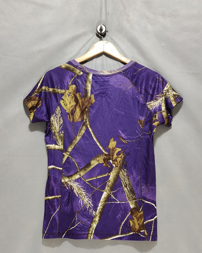 Realtree Purple Sport T Shirt  For Women M