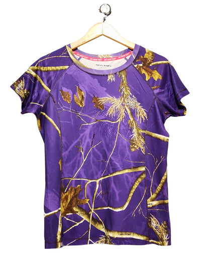 Realtree Purple Sport T Shirt  For Women M