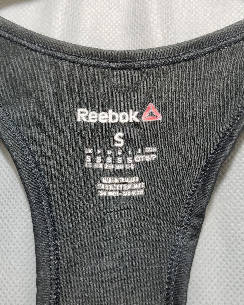 Reebok Black Sport Vest T Shirt  For Women S