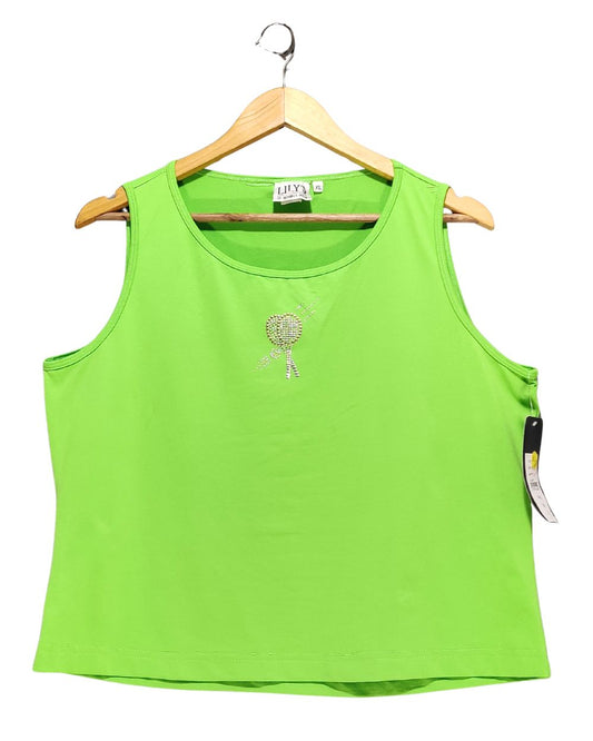 LILY'S Green Sport Vest T Shirt  For Women X Large