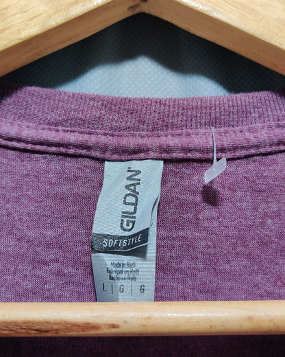 Gildan Purple Sport T Shirt  For Men L