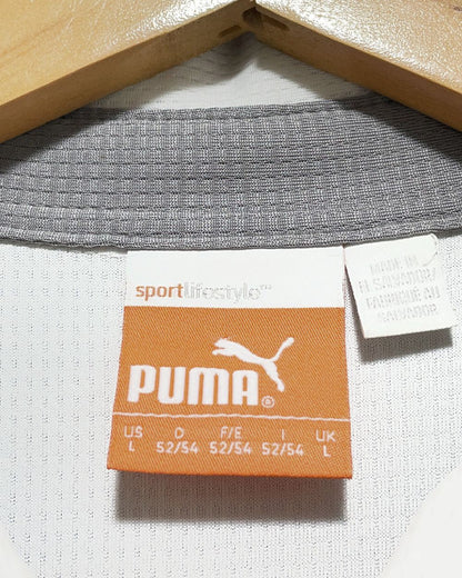 Puma White Sport Polo T Shirt  For Men Large