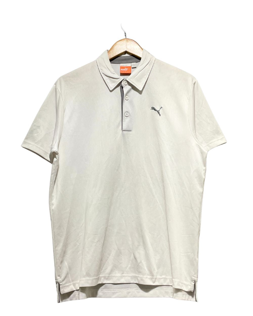 Puma White Sport Polo T Shirt  For Men Large