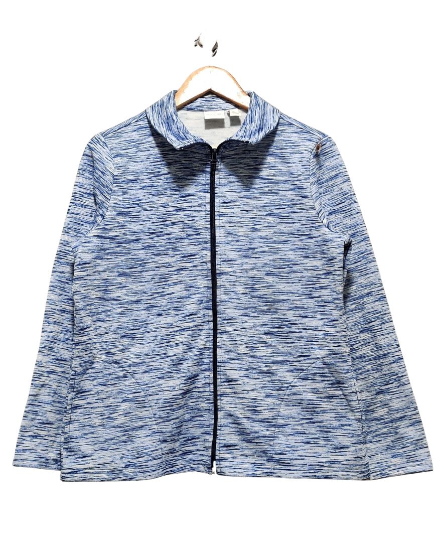 Weekend By Chico's Blue Zipper For Women L