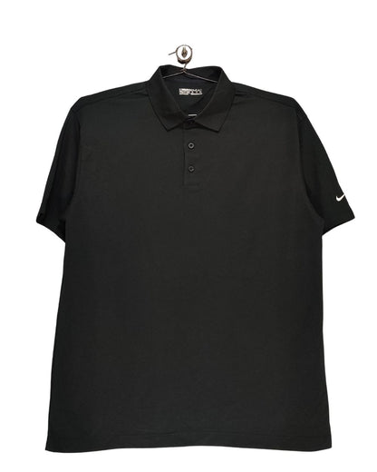 Nike Black Sport Polo T Shirt  For Men X Large