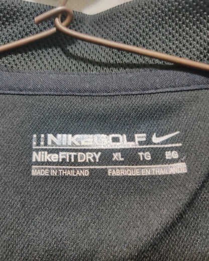 Nike Black Sport Polo T Shirt  For Men X Large