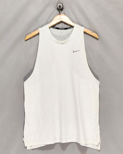 Nike White Sport Vest T Shirt For Women Small