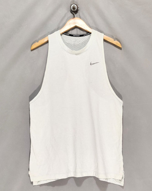 Nike White Sport Vest T Shirt For Women Small